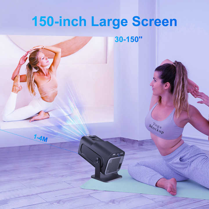 New 4K Hy320 Magcubic Portable Projector  1080P 300 Ansi Lumens Dual Band WiFi6