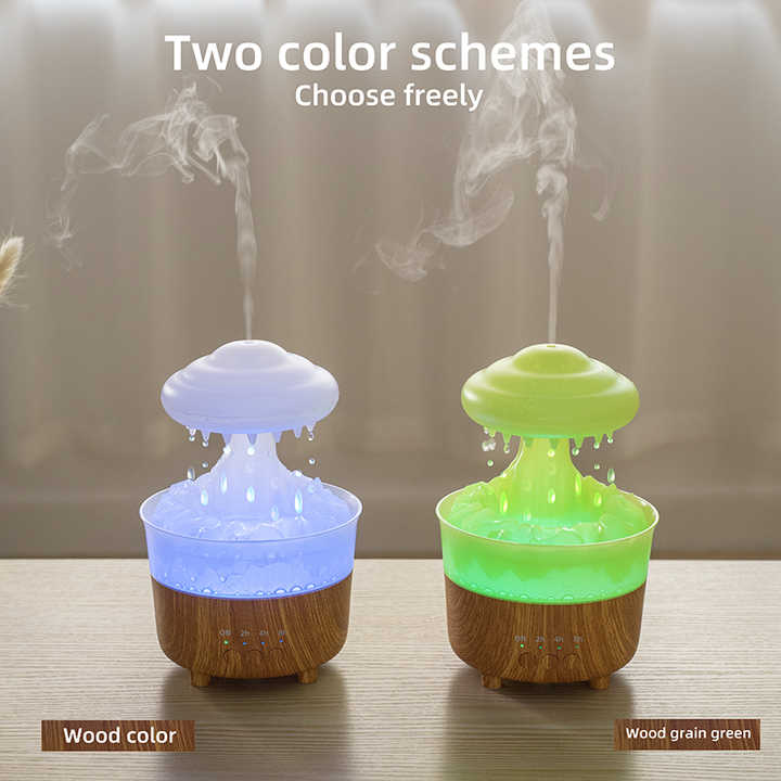 New Water Drop Aromatherapy Machine Rain Cloud Humidifier Water Drip,Mushroom Humidifier Ultrasonic Aroma Diffuser