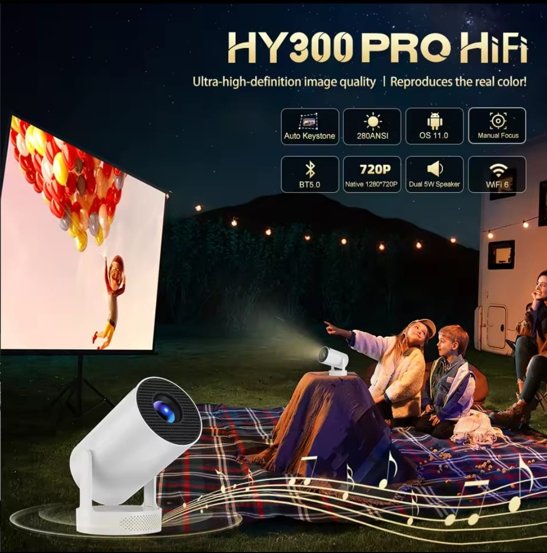 Hy300 Android 11.0 Led Projector Wifi6 + Bt5.0