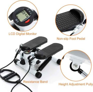 Aerobic Fitness Exercise Step Yoga Stair Elliptical Mini Twist Stepper Walking Machine With Mini Stepper with Bands - Image 3