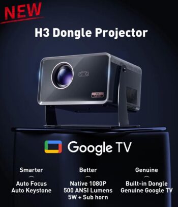 Slimtron B3 Full HD Android Beamer – 4K Support & Google TV