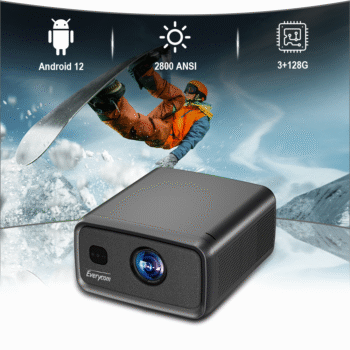 Everycom Cubelite MAX Projector 4k Video Projector LED Beamer LCD 1080P 4k Projector 2800 ANSI Smart Projector 4k Android 12