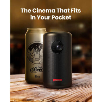 NEBULA by Anker Capsule II Mini Projector, Wi-Fi & Bluetooth, 200 ANSI Lumen 720p, Android TV 9.0, Powerful 8W Speaker, 100'' Display, 5000+ Apps, Home Theater, Portable for Movies, Indoor & Outdoor