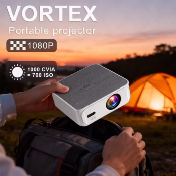 Everycom Vortex 4k Portable Projector Android TV 11 600ANSI